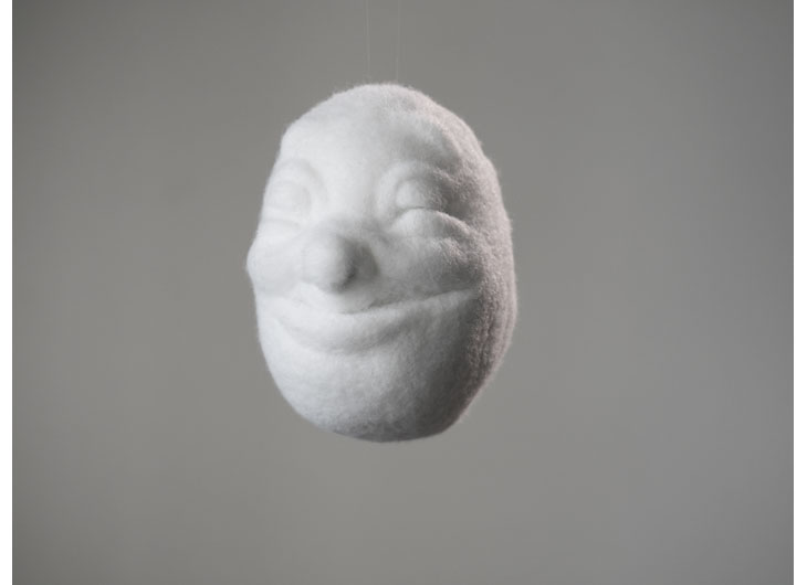 »Cloudfaces«, feltet polyester wool, approx. 20cm, 2013