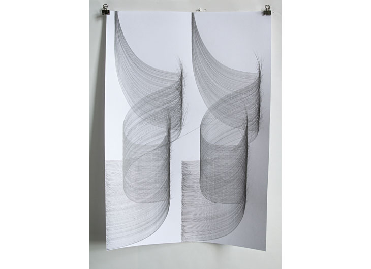 »ohne Titel«, Bleistift auf Papier, 60 x 42 cm, 2013